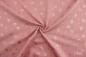 Preview: 0,5 MTR. ♥ PuSTEBLuMEN FoLIENDRuCK MuSSELIN - ROSA/GoLD- DouBLE GAUZE ♥