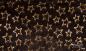 Preview: 0,50 MTR. ♥ KUSCHLIGES FELLIMITAT PAILETTEN STARS ♥ BRAUN/GoLD