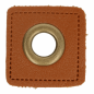 Preview: 1 STÜCK KuNSTLEDER ÖSEN Patch BRAUN - 8mm - BRONZE