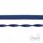 Preview: 1 MTR. ♥ Elastisches Einfassband JACQUARD - Dunkelblau - 20mm - Glänzend ♥