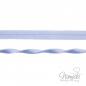 Preview: 1 MTR. ♥ Elastisches Einfassband JACQUARD - Hellblau - 20mm - Glänzend ♥