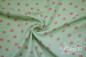 Preview: 0,5 MTR. ♥ DOTS DouBLE GAUZE - Punkte ROSE/MINT - Baumwollstoff ♥