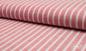 Preview: 0,5 MTR. ♥ BAUMWOLL LEINEN / VISKOSE STRIPES  RoT - 0,5cm ♥