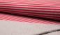 Preview: 0,5 MTR. ♥ BAUMWOLLJERSEY STRIPES DouBLEFACE - RoT/GRau Melange