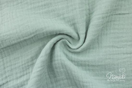 0,5 MTR. ♥ DouBLE GAUZE - Musselin MiNT- Baumwollstoff ♥