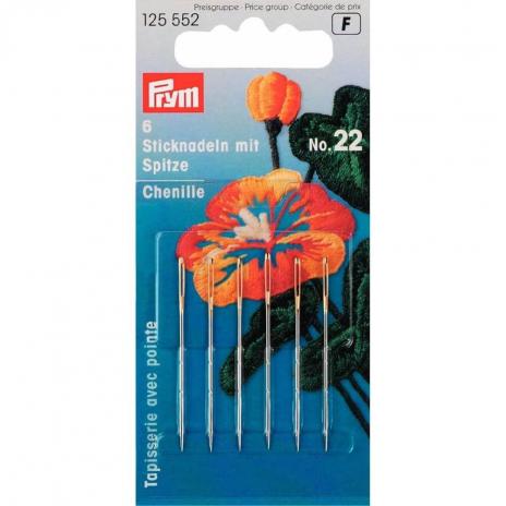 1 Stück ♥ PRYM STICKNADELN MIT SPITZE 0.90X40MM SILBER - 125552