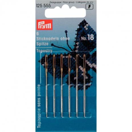 1 Stück ♥ PRYM STICKNADELN OHNE SPITZE 1.20X50MM SILBER - 125555