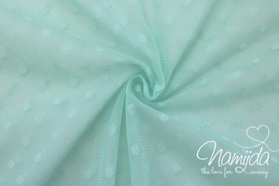 0,5 MTR. ♥ DOTS TüLL MINT ♥