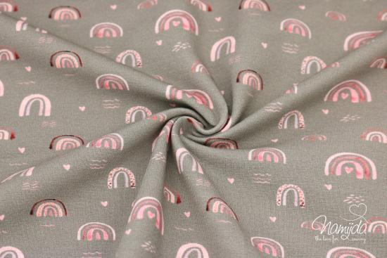 0,5 MTR. RAINBOW LOVE - TAUPE - JERSEY