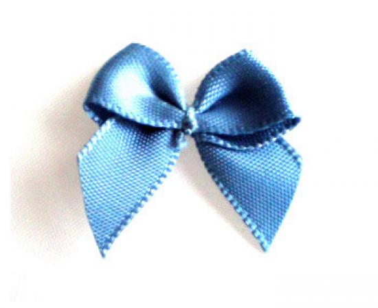 5 ♥ SATIN Schleifchen ANTiK BLau ♥