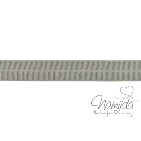 1 MTR. ♥ Elastisches Einfassband MATT - GRAU - 20mm ♥