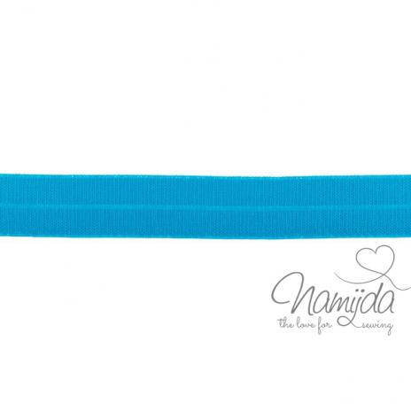 1 MTR. ♥ Elastisches Einfassband MATT - AQUA - 20mm ♥