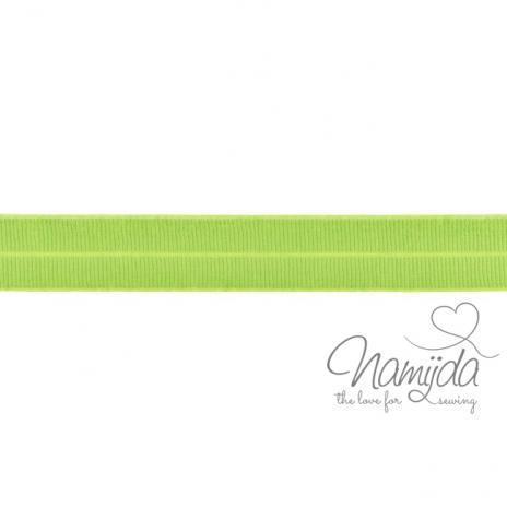 1 MTR. ♥ Elastisches Einfassband MATT - LIME - 20mm ♥