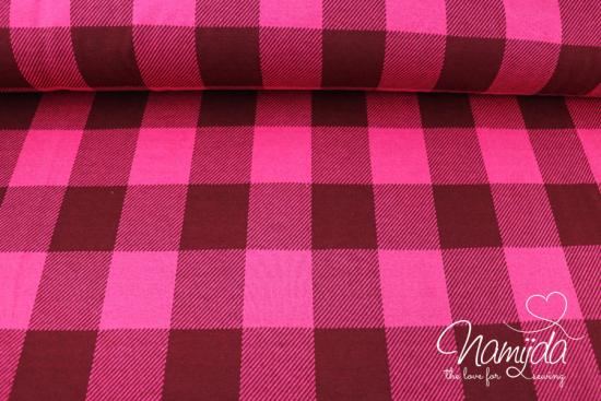 0,50 MTR. JACQUARD LUMBERJACK  - BEERE/PINK