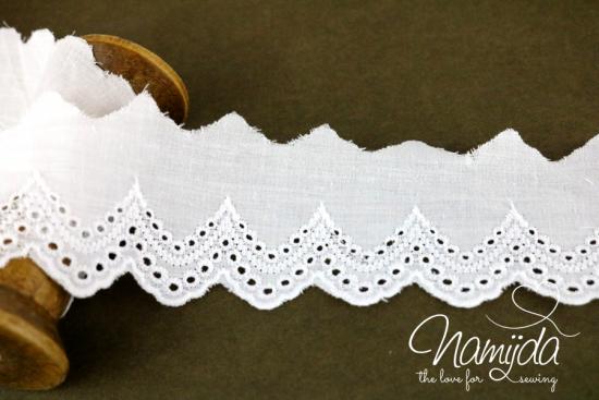 ♥1 Mtr. Wäschespitze ROMANTIC - WeiSS - 5cm ♥