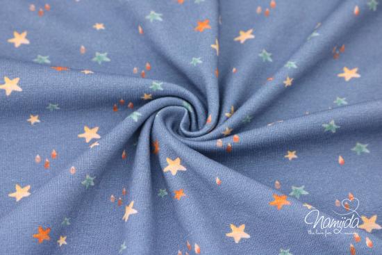 0,5 MTR. DINO AND STARS KOMBI  - GRAU/BLAU - JERSEY -