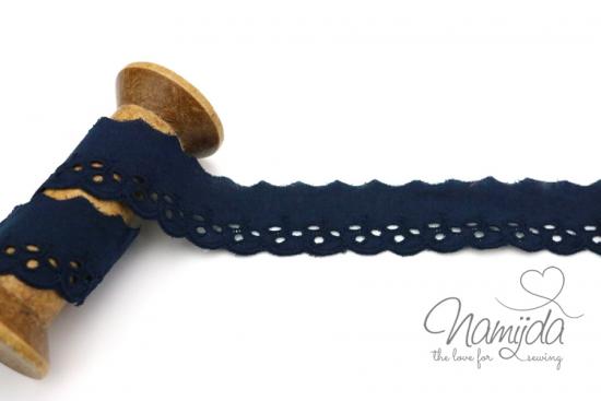 ♥1 Mtr. Wäschespitze - DAHLIA - NAVY - 3cm ♥