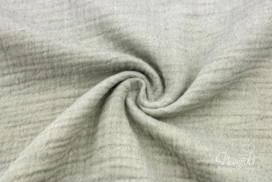 0,5 MTR. ♥ DouBLE GAUZE - Musselin  BEIGE meliert - Baumwollstoff ♥