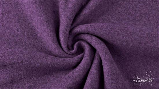 0,5 MTR. ♥ Doubelface Baumwollfleece LAVENDEL MELANGE - 100% Baumwolle ♥