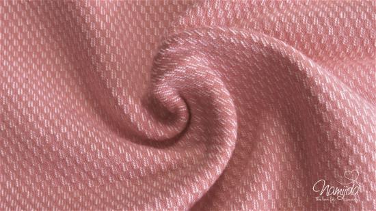 0,5 MTR. Jacquard Baumwoll Sweat Meliert RoSE - Lammfleece