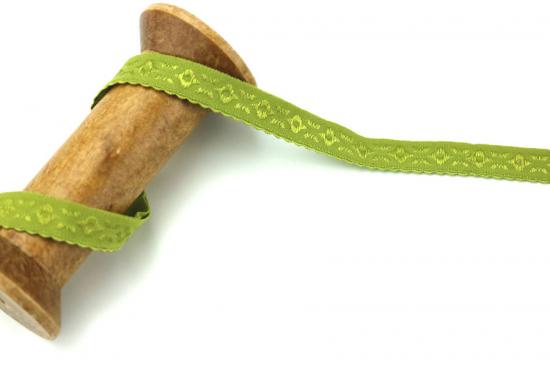 1 MTR. ♥ JACQUARD Einfassband - LIME - Schrägband♥