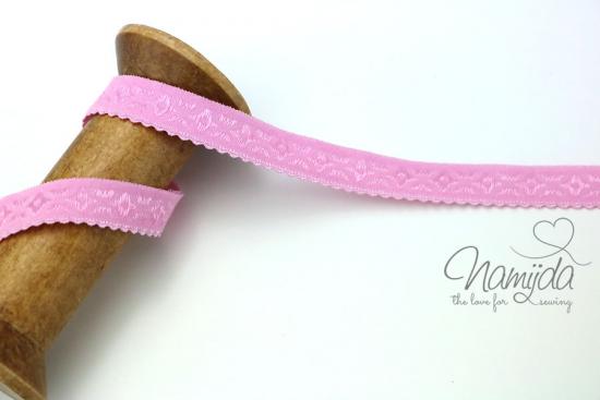 1 MTR. ♥ JACQUARD Einfassband - RoSA - Schrägband♥