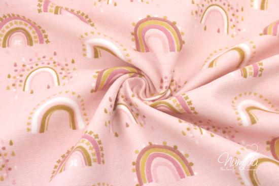 0,5 MTR. FLANELL RAINBOW  - BAUMWoLLE RoSE