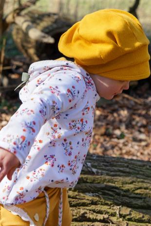 0,5 MTR.  STREUBLüMCHEN JERSEY - WeiSS