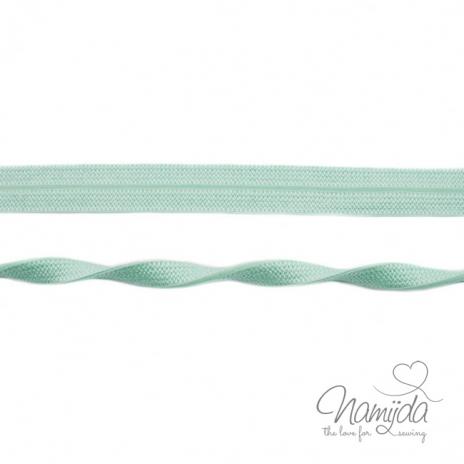 1 MTR. ♥ Elastisches Einfassband JACQUARD - Hell Mint - 20mm - Glänzend ♥