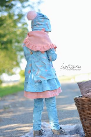 0,50 MTR. ♥ AUTUMN MEADOW - DENIM JEANS LOOK  JEANS - SWEAT - EIGENPRODUKTION  ♥