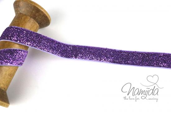 1 MTR. ♥ LUREX GLiTZERBAND LiLA - 15mm ♥