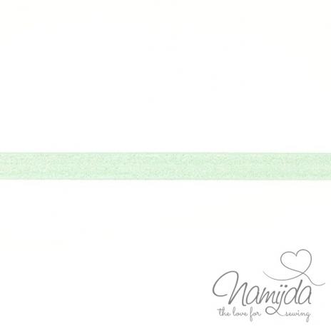 1 MTR. ♥ XL Elastisches Einfassband - GLITTER HellMint - Falzgummi 20mm ♥