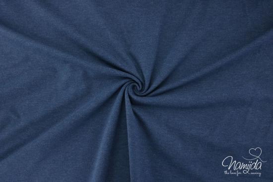 0,5 MTR. ♥  UNI BAUMWOLLJERSEY NAVY MELIERT ♥