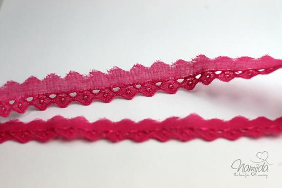 ♥1 Mtr. Wäschespitze - ZACKENKANTE - 2,5cm - PINK♥