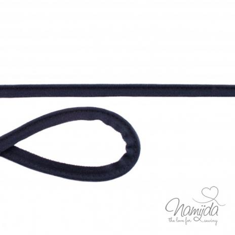 1 MTR. ♥ Jersey Paspelband Dunkelblau ♥ elastisch