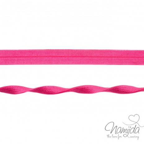 1 MTR. ♥ Elastisches Einfassband JACQUARD - PiNK - 20mm - Glänzend ♥