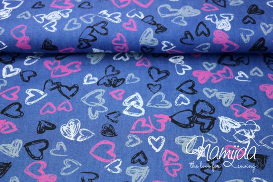 0,5 MTR.   COLOURFUL HEARTS JEANS DuNKELBLAU