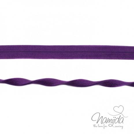 1 MTR. ♥ Elastisches Einfassband JACQUARD - Lila - 20mm - Glänzend ♥