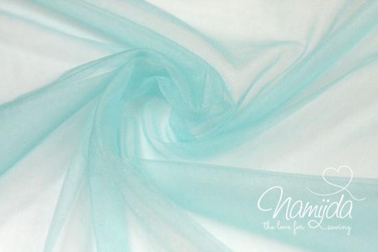 0,5 MTR. ♥ Soft Schimmer Tüll Light BLUE *Extra weich* ♥