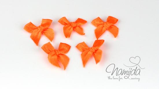 5 ♥ MiNi Schleifchen Hell Orange ♥