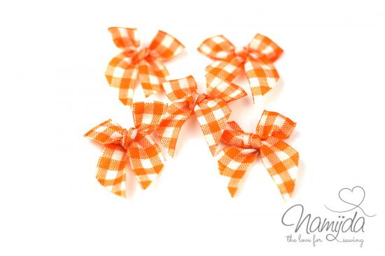 5 ♥Schleifchen♥ Vichy  ORANGE