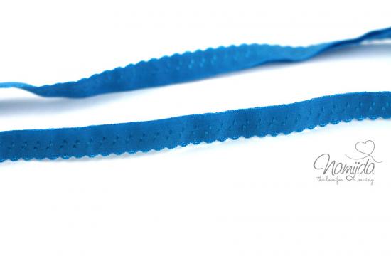 1 MTR. ♥ Elastisches Einfassband -  Schrägband - Türkis ♥