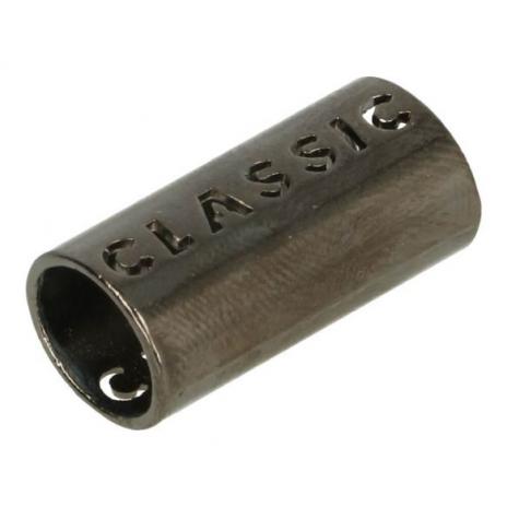 1 STÜCK METALL KORDELENDE SCHWARZ NICKEL - 8mm -