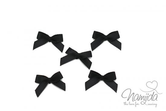 5 ♥ LiTTLE BOWS SCHWARZ - 19x16mm ♥