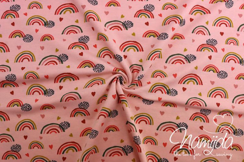 0,5 MTR.  REGENBOGENLIEBE JERSEY - RoSE