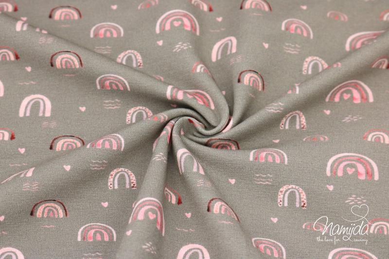 0,5 MTR. RAINBOW LOVE - TAUPE - JERSEY