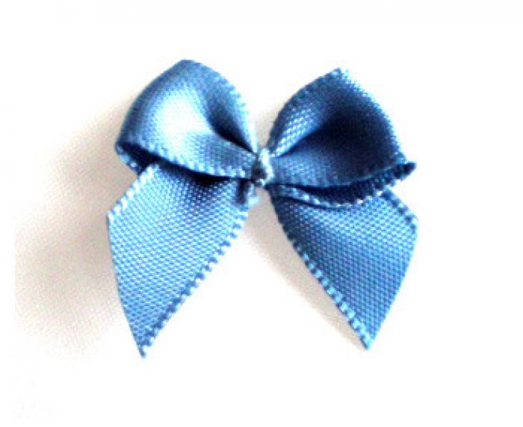 5 ♥ SATIN Schleifchen ANTiK BLau ♥