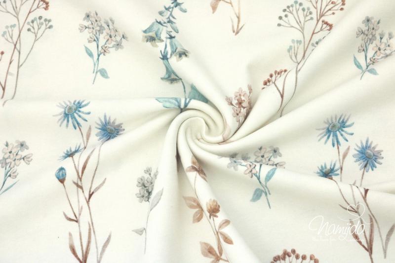 0,5 MTR.  SPRINGFLOWERS JERSEY  - Petrol/Rost