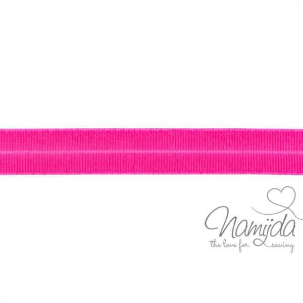 1 MTR. ♥ Elastisches Einfassband MATT - PINK - 20mm ♥