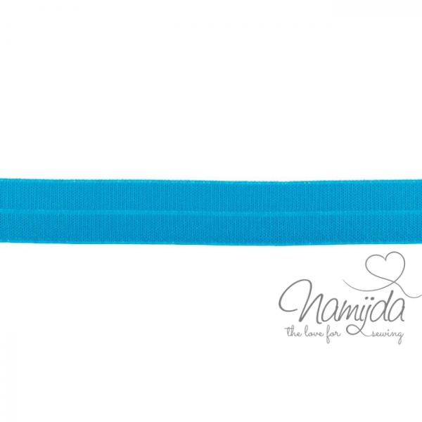 1 MTR. ♥ Elastisches Einfassband MATT - AQUA - 20mm ♥